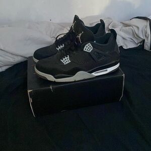 Black canvas jordan 4